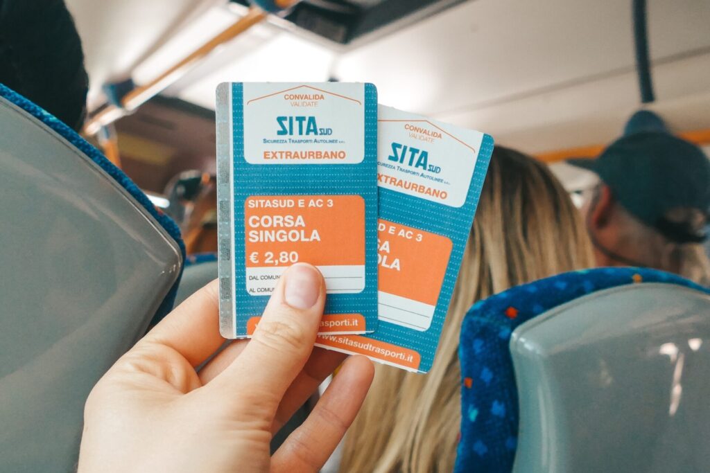 tickets de bus Salerne-Amalfi