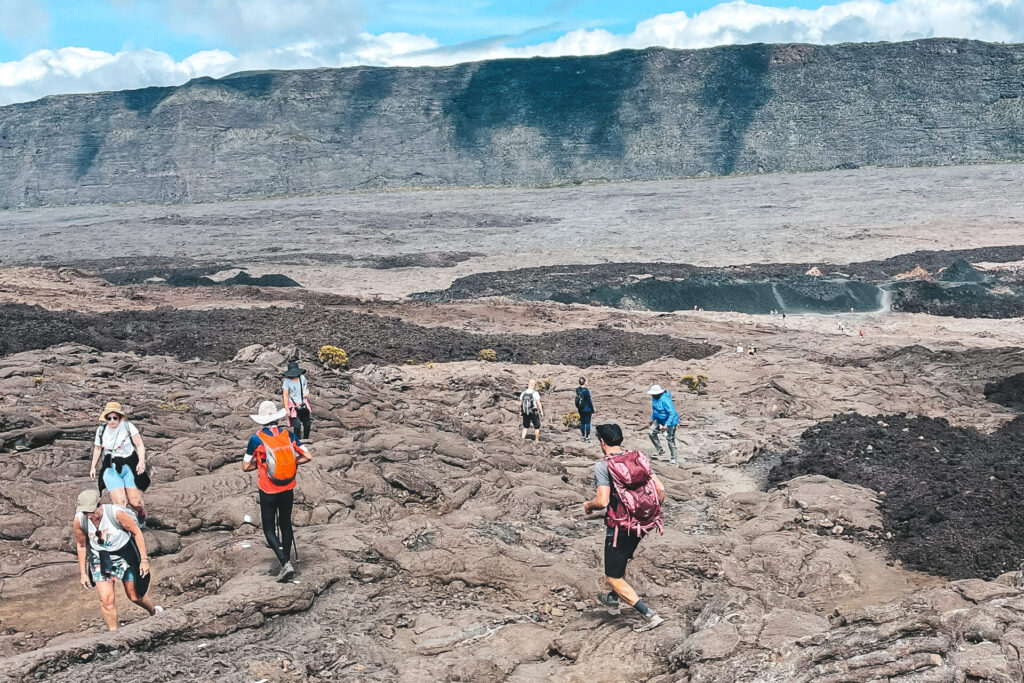 Descente du cratère Dolomieu, Piton de la Fournaise